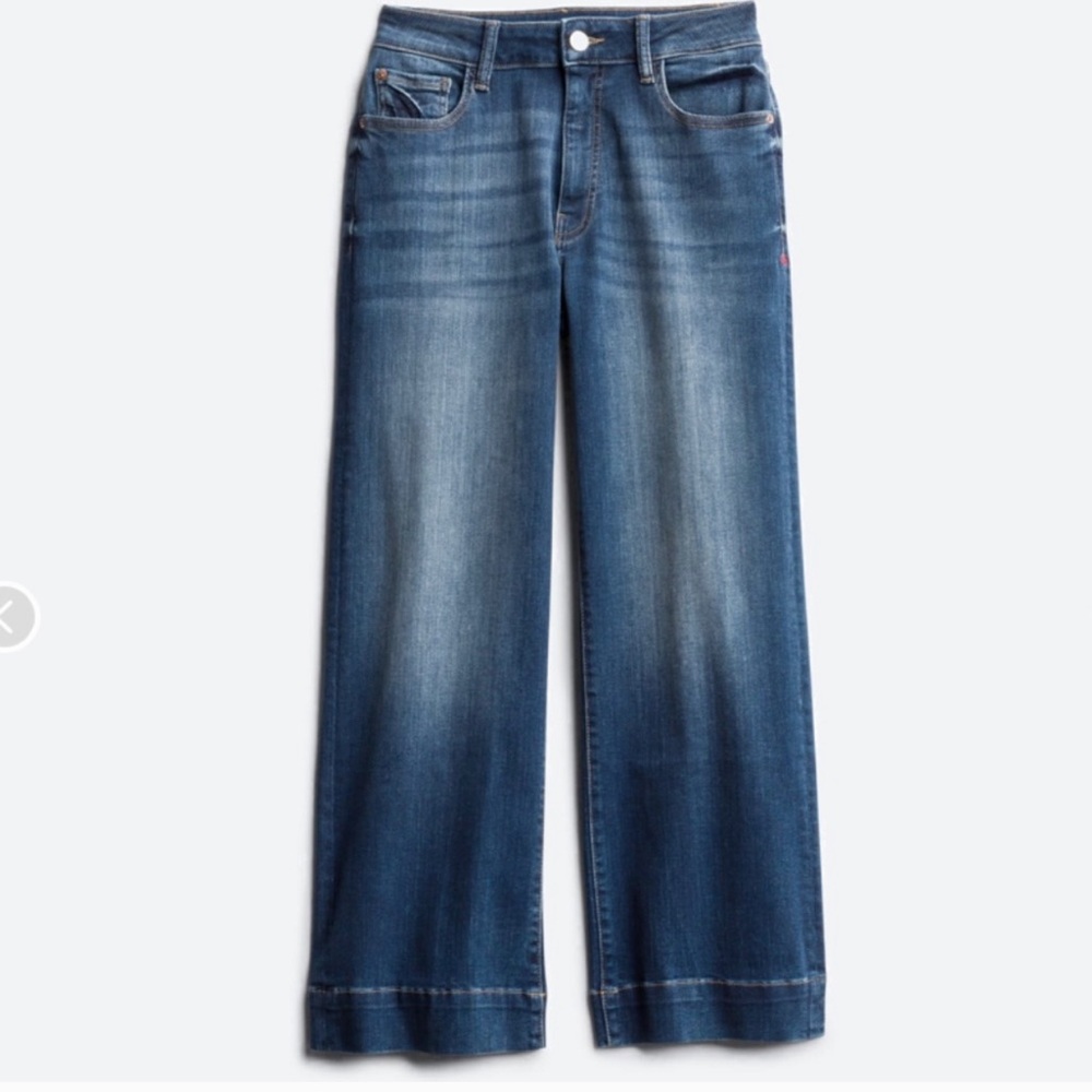 NWT Warp + Weft Wide Leg Crop Jean Size 28/US 6